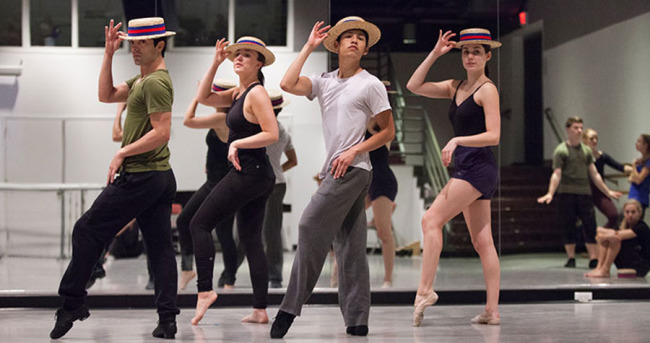 Dancers rehearse for their upcoming performance. (Courtesy of SMU Meadows)