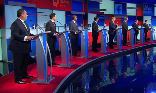 The GOP candidates discuss policies in the first  presidential debate of the season. (Courtesy of Facebook)
