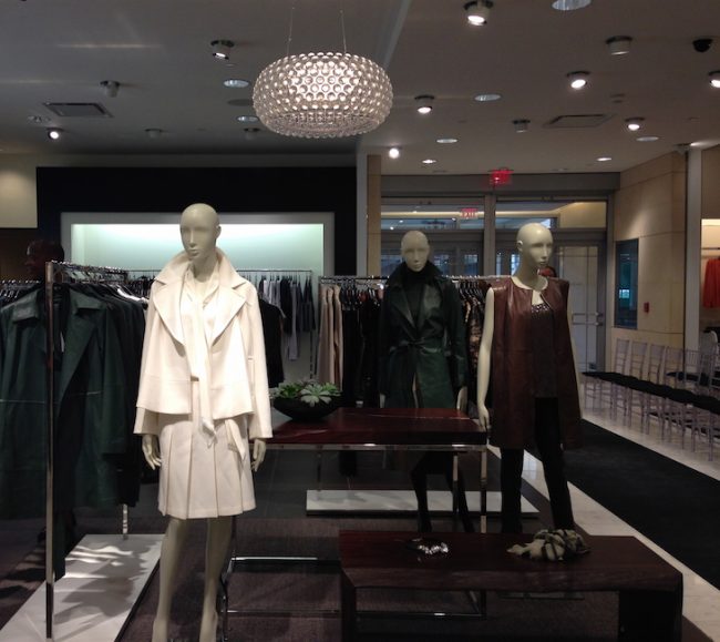 Fall/Winter 2016 looks on display at Neiman Marcus Lafayette 148 shop. Photo credit: India Pougher