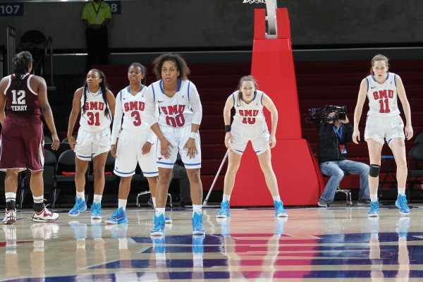 The SMU womens basketball team. Photo credit: SMU Athletics