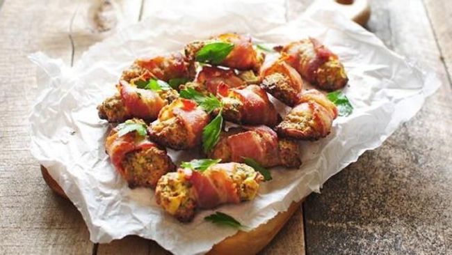 Bacon Wrapped Stuffing Bites (Photo by Pinterest)