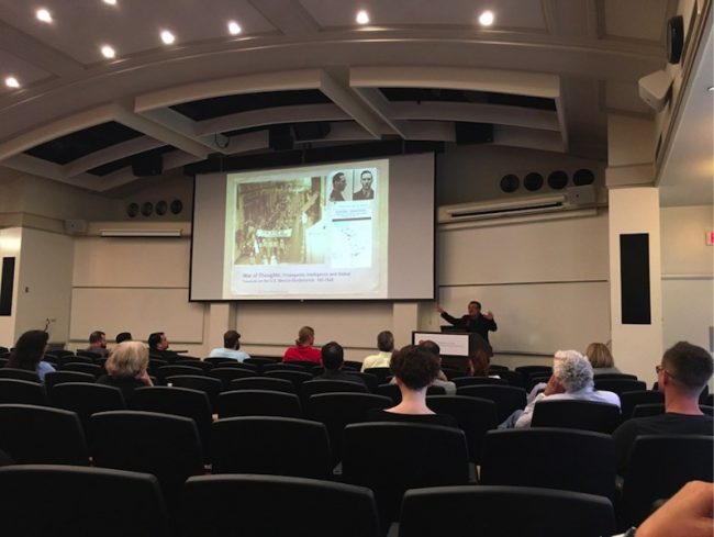 Dr. David Romo speaking at SMU. Photo credit: Mary Sanford McClure