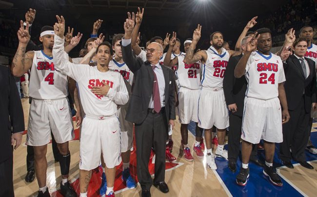 Larry Brown led SMU basketball to its first conference title since 1993. Photo credit: SMU Photos