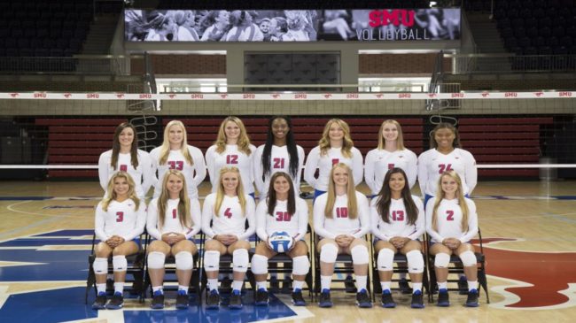 SMU Volleyball begin the season strong after last years conference win. Photo credit: SMU Athletics