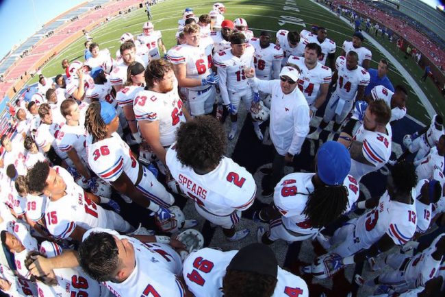 SMU brings home the first win of the season against Liberty. Photo credit: SMU Football Facebook page