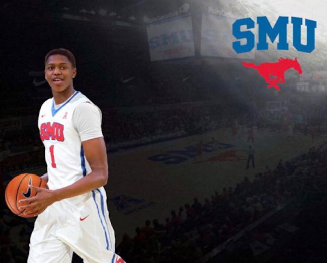 Four-star+guard+William+Douglas+%28Christian+Brothers+HS%2FMemphis%2CTN%29+commits+to+SMU.+Photo+credit%3A+%40CBHSbasketbal+Twitter+Account