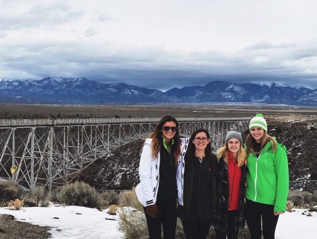 SMU-in-Taos students on a field trip at the Rio Grande Gorge Bridge. Photo credit: Lindsey Wilson