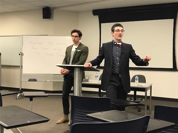 SMU students debate media unfairness toward Trump Photo credit: Morgan Smith