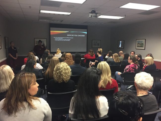 Women pack into body image workshop,Can You See Me?in Hughes Trigg. Photo credit: Lauren Winterhalder