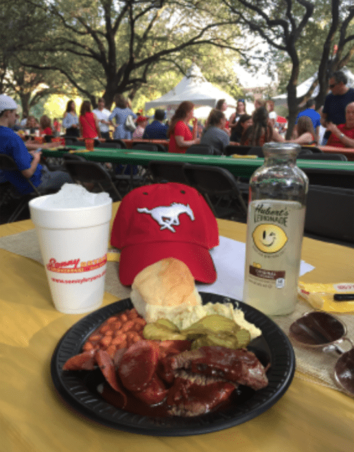 The meal at Student Foundations Boulevard barbecue.