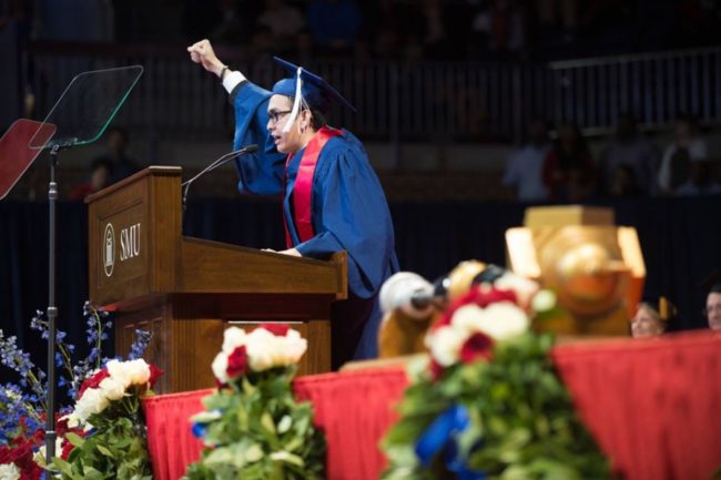 José Manuel Santoyo speaks at SMUs December 2016 convocation Photo credit: SMU