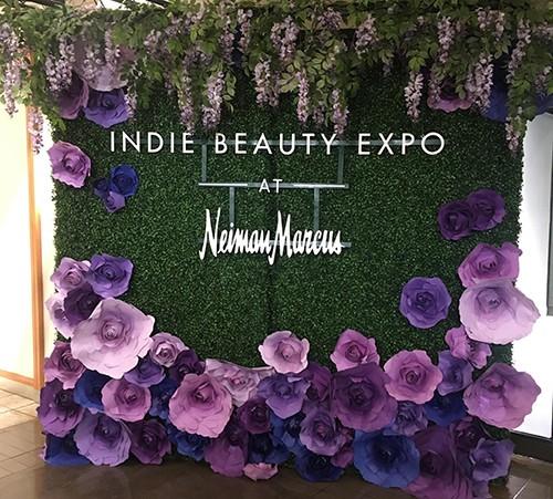 The Indie Beauty Expo display at the Neiman Marcus NorthPark Center entrance Photo credit: Lisa Salinas
