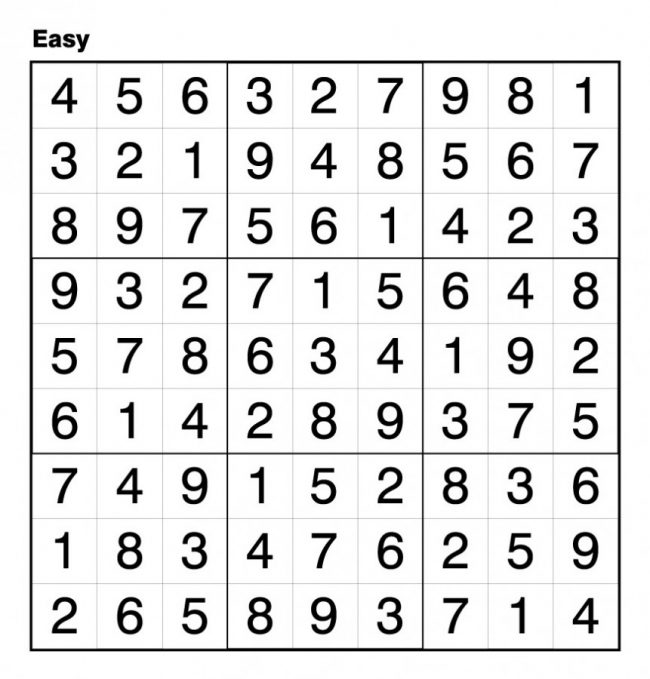Puzzle Solutions March 22, 2018