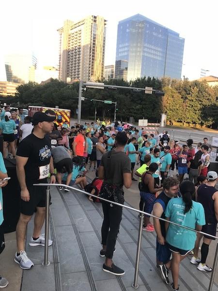 Runners gather to participate in the Mavs 5k run. Photo credit: Gwenyth Everett