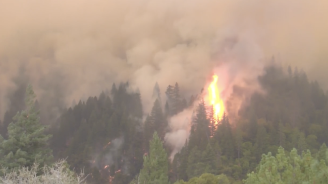 Wildfires rage through California. Photo credit: KRCR Channel 7 News
