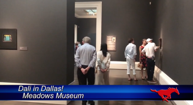Museum visitors at Meadows Museum of Art check out the new Dali Exhibit. Photo credit: Caroline Hogan