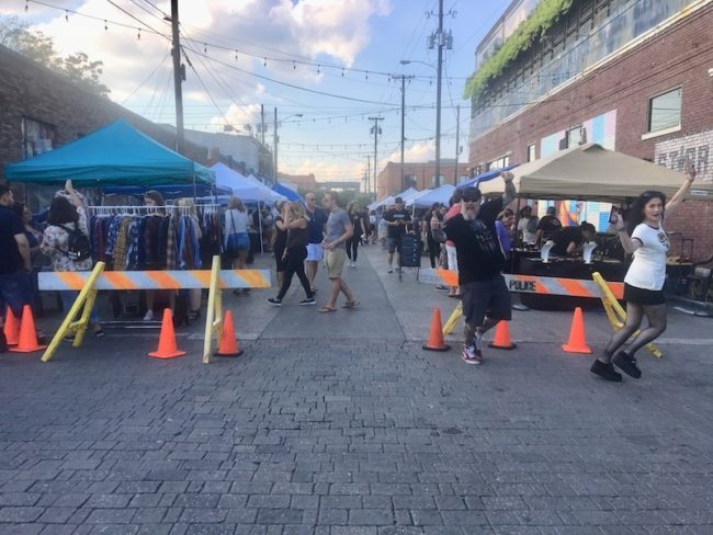 Deep Ellum Outdoor Market came back to Dallas and drew in large crowds. Photo credit: Sriya Reddy