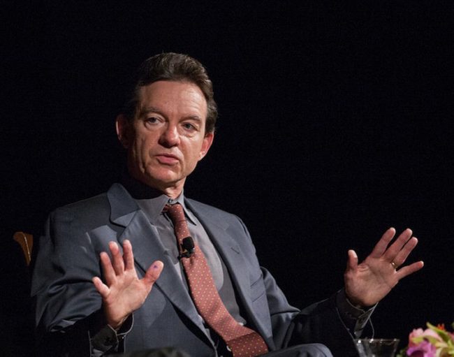 Lawrence Wright speaks at the LBJ Presidential Library in May 2013. Photo credit: Lauren Gerson