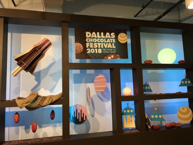 Colorful display at the entrance of the Dallas Chocolate Festival Photo credit: Kristen Romano