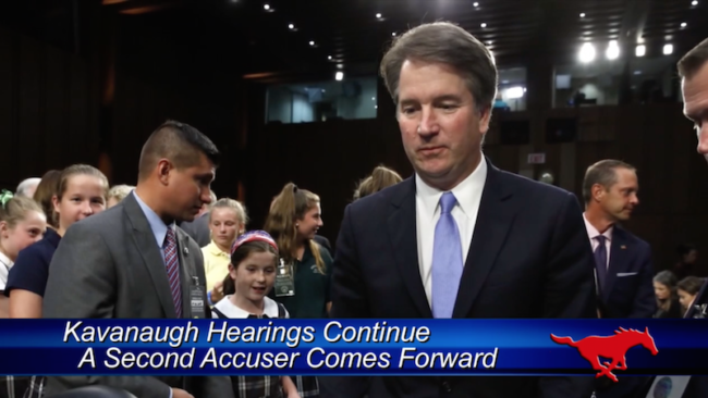 Supreme Court nominee Brett Kavanaugh accused of sexual misconduct. Photo credit: Smu Tv