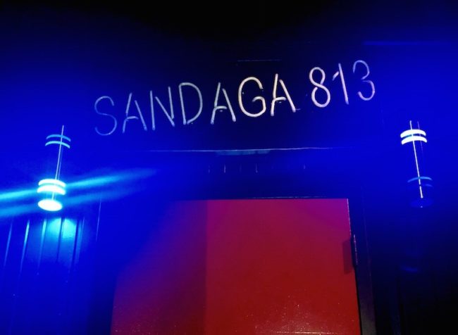 The front door and sign of Sandaga 813 Photo credit: Micah Flores