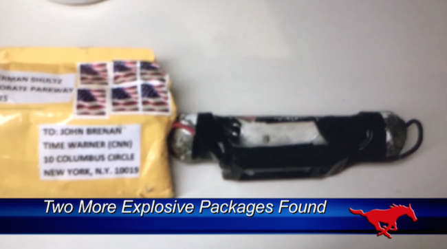 Packages containing explosives targeted at democratic public officials. Photo credit: Smu Tv