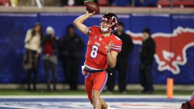 Ben Hicks led the Mustangs to victory over Tulane. Photo credit: SMU Athletics