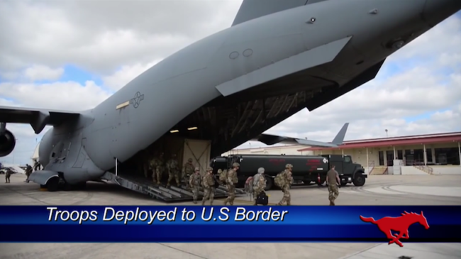 Troops deployed to U.S. border. Photo credit: CNN