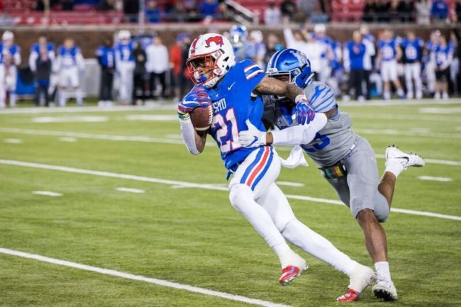 SMU’s 28-18 loss ended conference championship hopes. Photo credit: Zach Fielder