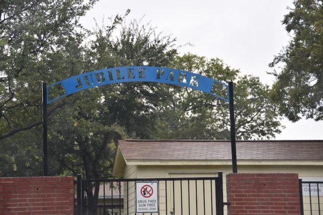Entrance to Jubilee Park Community Center in southeast Dallas. Photo credit: Amanda Bishop
