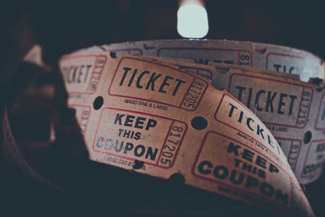 Picture of ticket stubs. Photo credit: Creative Commons
