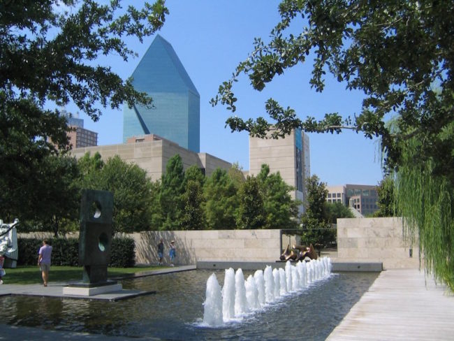 View of downtown Dallas from Nasher Sculpture Center. Photo credit: Michael Cornelius