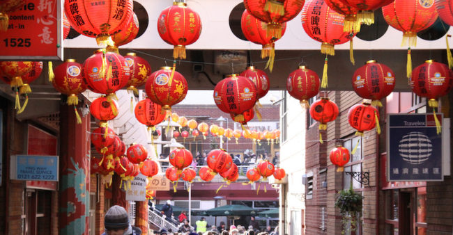 The streets are alive with vibrant colors during Chinese New Year. Photo credit: Creative Commons