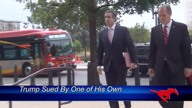 Michael Cohen sues the Trump administration. Photo credit: CBS