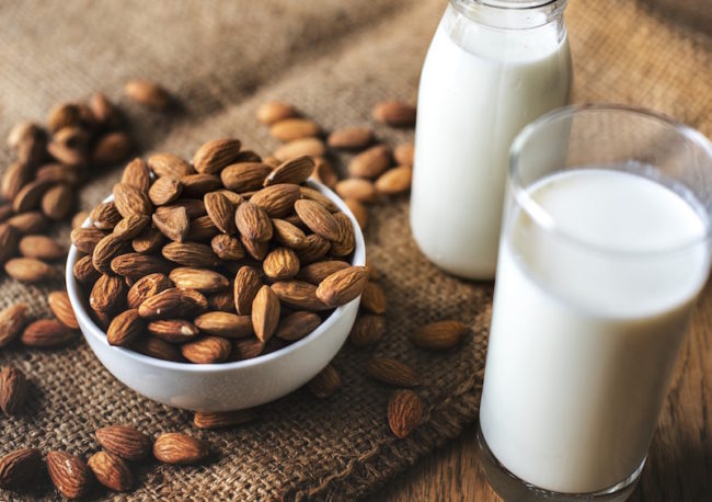 Almond milk is a popular milk substitute. Photo credit: Creative Commons