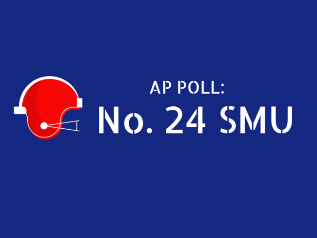 SMU earned a No. 24 ranking in the AP Poll following Saturdays win over USF.