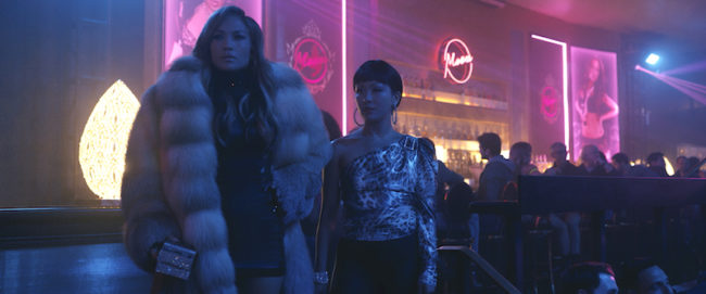 Jennifer Lopez and Constance Wu in Hustlers