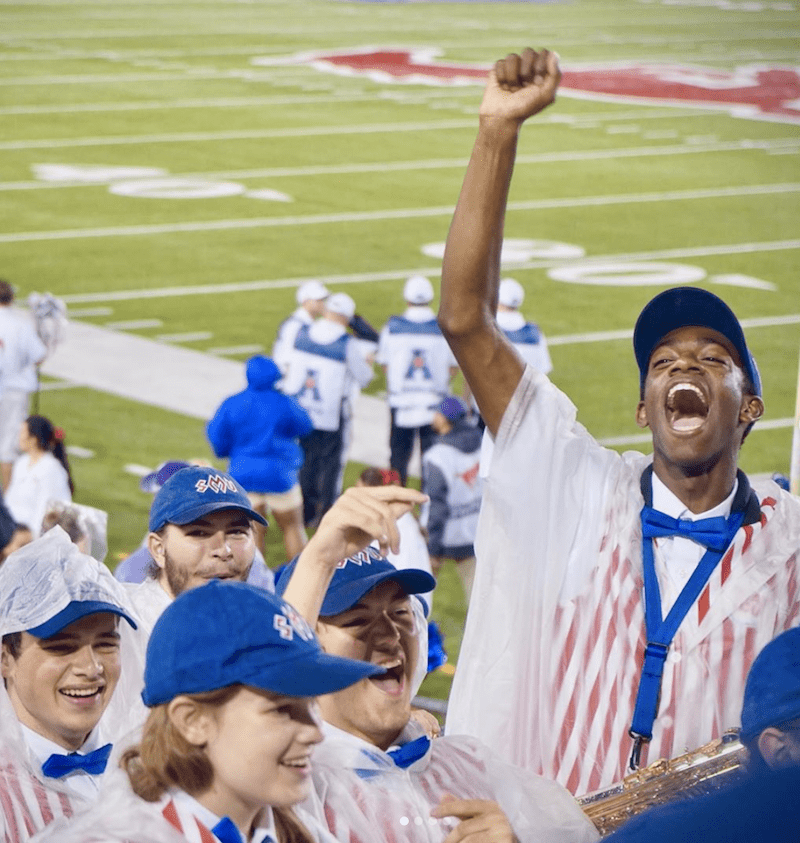 Look inside SMU’s Band with Drum Major Ian Perkins-Smith