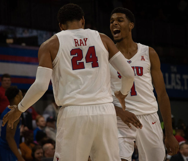 Everett Ray and Feron Hunt each added 8 points against Jackson State. Photo credit: Julia Depasquale