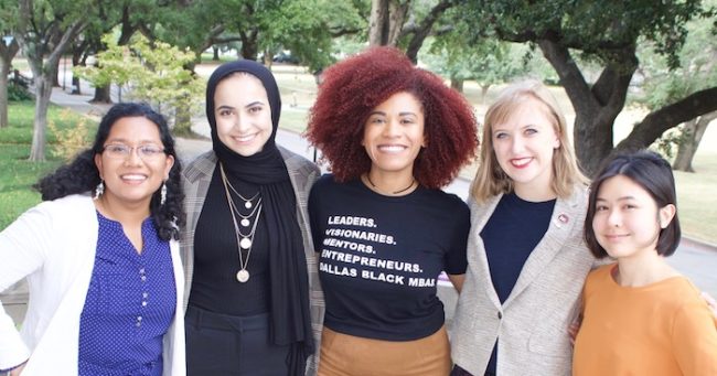 Sanaa with members of the Human Rights program.