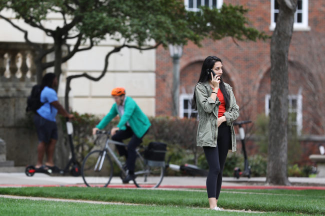 Around campus, the afternoon that SMU announced a 2-week campus closure following Spring Break because of COVID-19. Photo credit: Asher Thye