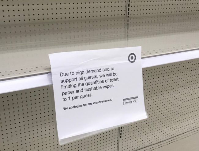 Grocery stores around the country are running out of household essentials.