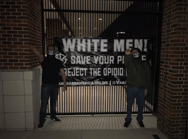 A picture of the white supremacists at SMU in 2017