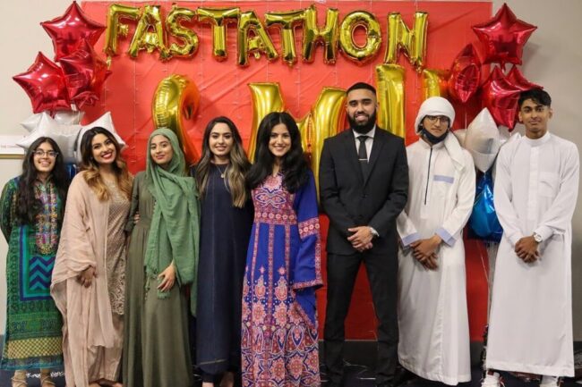 Students gather at Fast-a-thon, an annual event hosted by the Muslim Student Association. Photo credit: Muslim Student Association