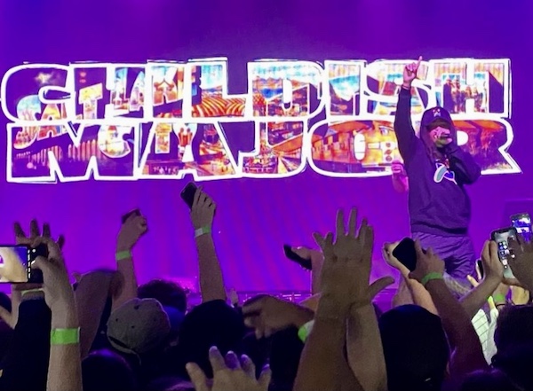 Opening act, Childish Major, performs before headliner, Isaiah Rashad, appears on stage Photo credit: Soksan Teng