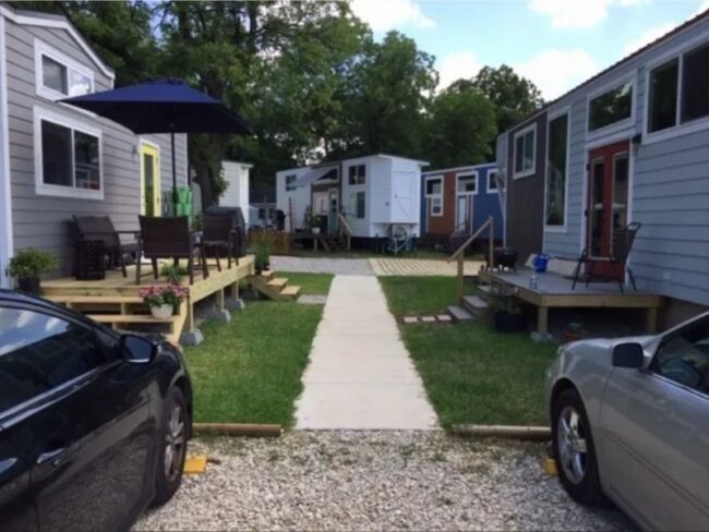 A neighborhood of tiny homes