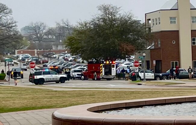 The scene of the accident at SMU. Photo credit: Ellis Rold