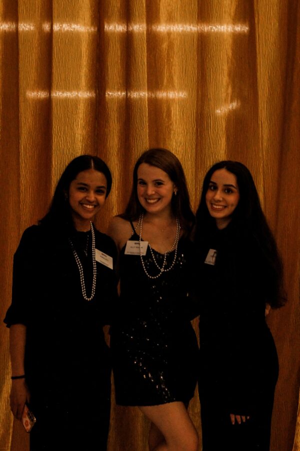 Students dressed formally for the Gilded Gala.