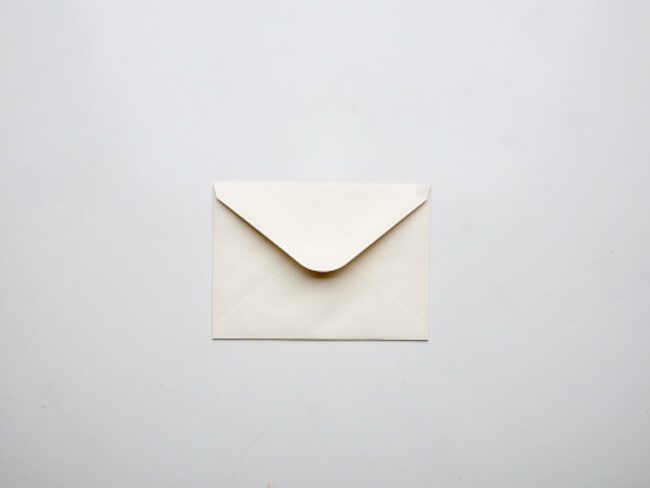 Empty envelope isolated on a white table.. Stock photo. Concepts. Photo credit: Getty Images