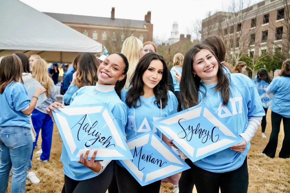 New ADPi members pose for a photo.